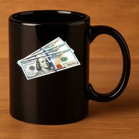 Money $100 Dollar Bills Bill Baller Big Ben Franklin 11oz C Handle Ceramic Mug