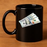 Money $100 Dollar Bills Bill Baller Big Ben Franklin 11oz C Handle Ceramic Mug