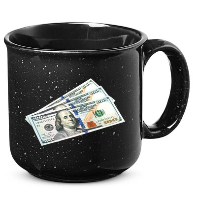 Money $100 Dollar Bills Bill Baller Big Ben Franklin 15oz Campfire Ceramic Mug