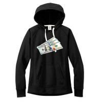 Money $100 Dollar Bills Bill Baller Big Ben Franklin Women's Fleece Hoodie