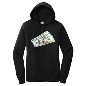 Money $100 Dollar Bills Bill Baller Big Ben Franklin Women's Pullover Hoodie