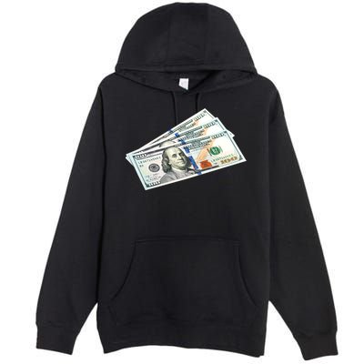 Money $100 Dollar Bills Bill Baller Big Ben Franklin Premium Pullover Hoodie