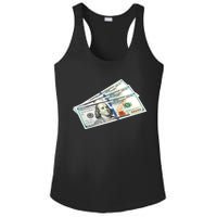 Money $100 Dollar Bills Bill Baller Big Ben Franklin Ladies PosiCharge Competitor Racerback Tank