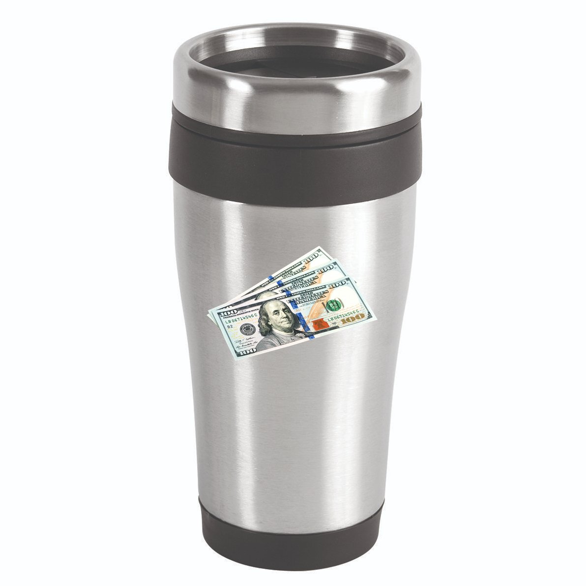 Money $100 Dollar Bills Bill Baller Big Ben Franklin 16oz Travel Tumbler