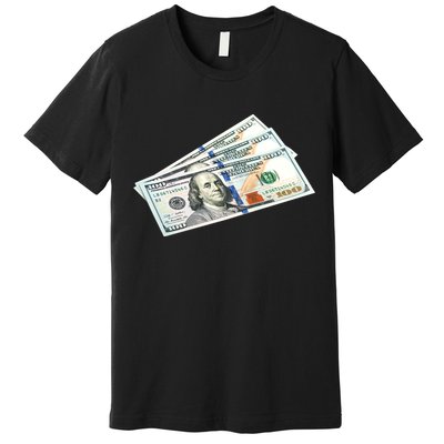 Money $100 Dollar Bills Bill Baller Big Ben Franklin Premium T-Shirt