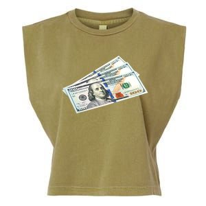 Money $100 Dollar Bills Bill Baller Big Ben Franklin Garment-Dyed Women's Muscle Tee