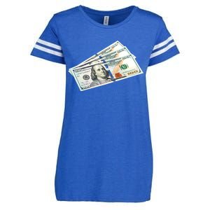 Money $100 Dollar Bills Bill Baller Big Ben Franklin Enza Ladies Jersey Football T-Shirt