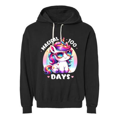 Magical 100 Days Of School Garment-Dyed Fleece Hoodie