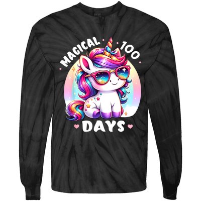 Magical 100 Days Of School Tie-Dye Long Sleeve Shirt