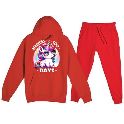 Magical 100 Days Of School Premium Hooded Sweatsuit Set