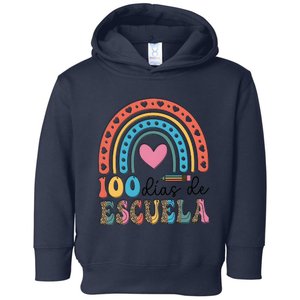 Maestra 100 DíAs De Escuela 100 Days Of School Spanish Toddler Hoodie