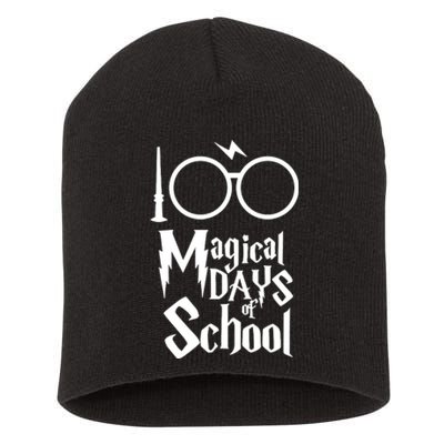 Magic 100 Days Of School Short Acrylic Beanie