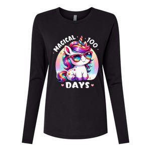 Magical 100 Days Of School Womens Cotton Relaxed Long Sleeve T-Shirt