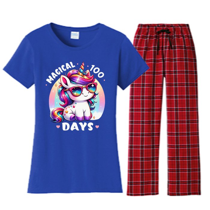 Magical 100 Days Of School Women's Flannel Pajama Set