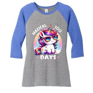 Magical 100 Days Of School Women's Tri-Blend 3/4-Sleeve Raglan Shirt