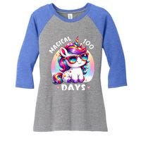 Magical 100 Days Of School Women's Tri-Blend 3/4-Sleeve Raglan Shirt