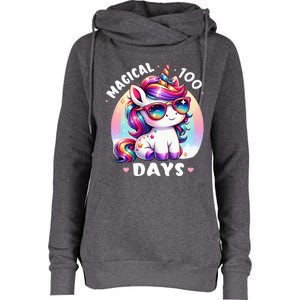 Magical 100 Days Of School Womens Funnel Neck Pullover Hood