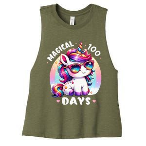 Magical 100 Days Of School Women's Racerback Cropped Tank