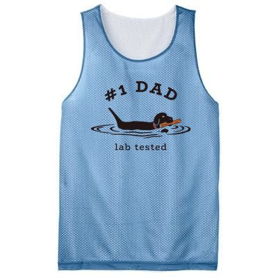 Men 1 Dad Lab Tested Pun Labrador Retriever Dog Owner Mesh Reversible Basketball Jersey Tank