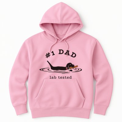 Men 1 Dad Lab Tested Pun Labrador Retriever Dog Owner Hoodie