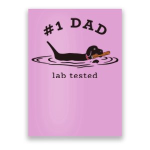 Men 1 Dad Lab Tested Pun Labrador Retriever Dog Owner Poster