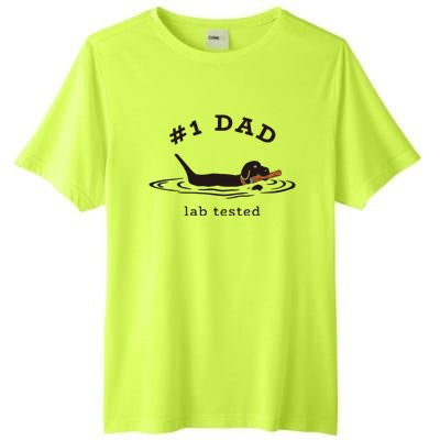 Men 1 Dad Lab Tested Pun Labrador Retriever Dog Owner Tall Fusion ChromaSoft Performance T-Shirt