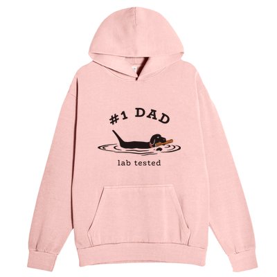 Men 1 Dad Lab Tested Pun Labrador Retriever Dog Owner Urban Pullover Hoodie