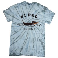 Men 1 Dad Lab Tested Pun Labrador Retriever Dog Owner Tie-Dye T-Shirt