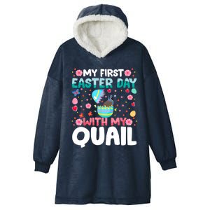 My 1st Easter Day Quail Easter Day Hooded Wearable Blanket