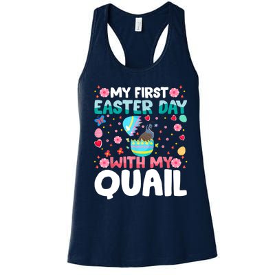 My 1st Easter Day Quail Easter Day Women's Racerback Tank