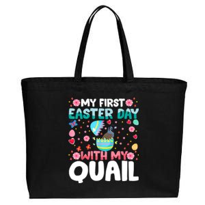 My 1st Easter Day Quail Easter Day Cotton Canvas Jumbo Tote