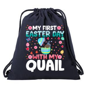 My 1st Easter Day Quail Easter Day Drawstring Bag