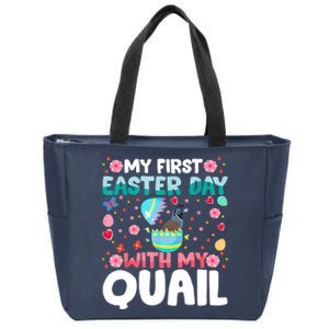 My 1st Easter Day Quail Easter Day Zip Tote Bag