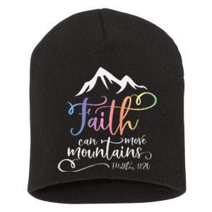 Matthew 1120 Faith Can Move Mountains Short Acrylic Beanie