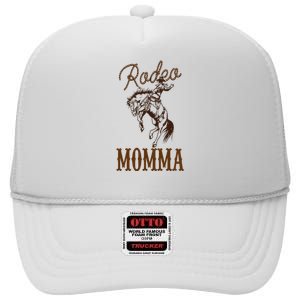 Momma 1st First Birthday Cowboy Mom Western Rodeo Party High Crown Mesh Back Trucker Hat