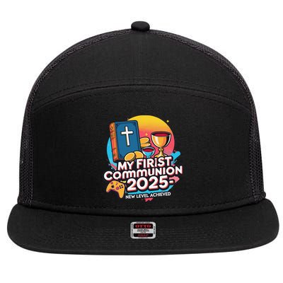 My 1st First Communion 2025 Video Game Controller 7 Panel Mesh Trucker Snapback Hat
