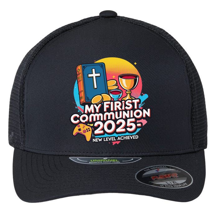 My 1st First Communion 2025 Video Game Controller Flexfit Unipanel Trucker Cap