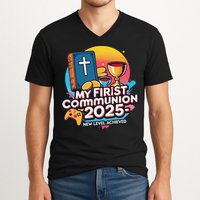 My 1st First Communion 2025 Video Game Controller V-Neck T-Shirt