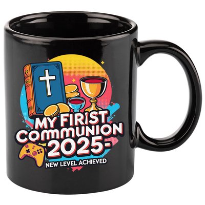My 1st First Communion 2025 Video Game Controller 11oz C Handle Ceramic Mug