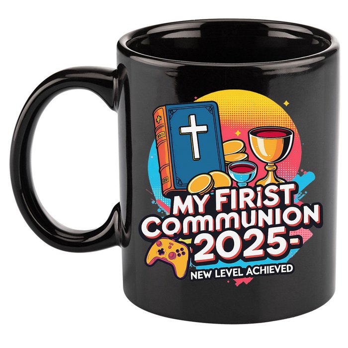 My 1st First Communion 2025 Video Game Controller 11oz C Handle Ceramic Mug