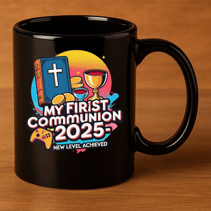 My 1st First Communion 2025 Video Game Controller 11oz C Handle Ceramic Mug