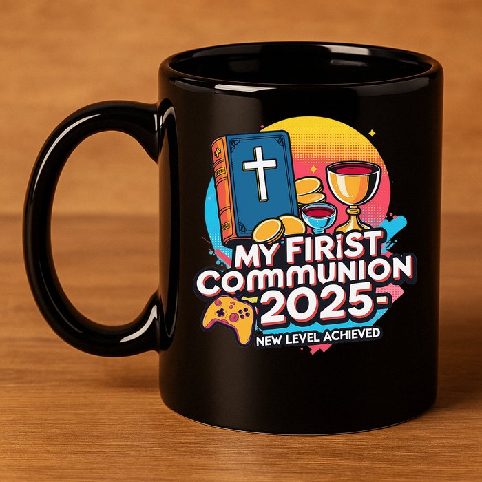 My 1st First Communion 2025 Video Game Controller 11oz C Handle Ceramic Mug
