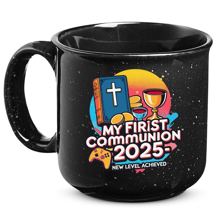 My 1st First Communion 2025 Video Game Controller 15oz Campfire Ceramic Mug