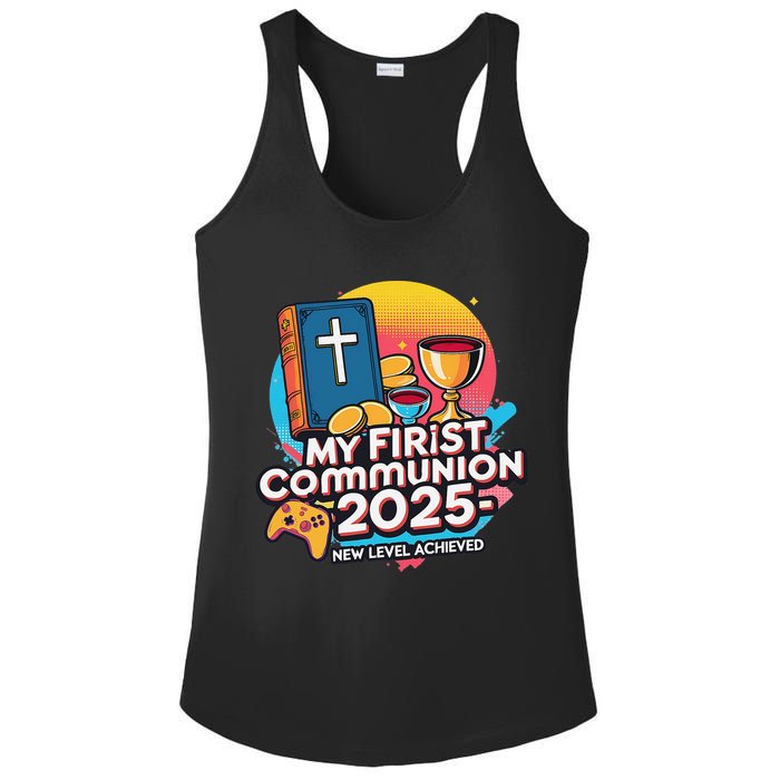 My 1st First Communion 2025 Video Game Controller Ladies PosiCharge Competitor Racerback Tank
