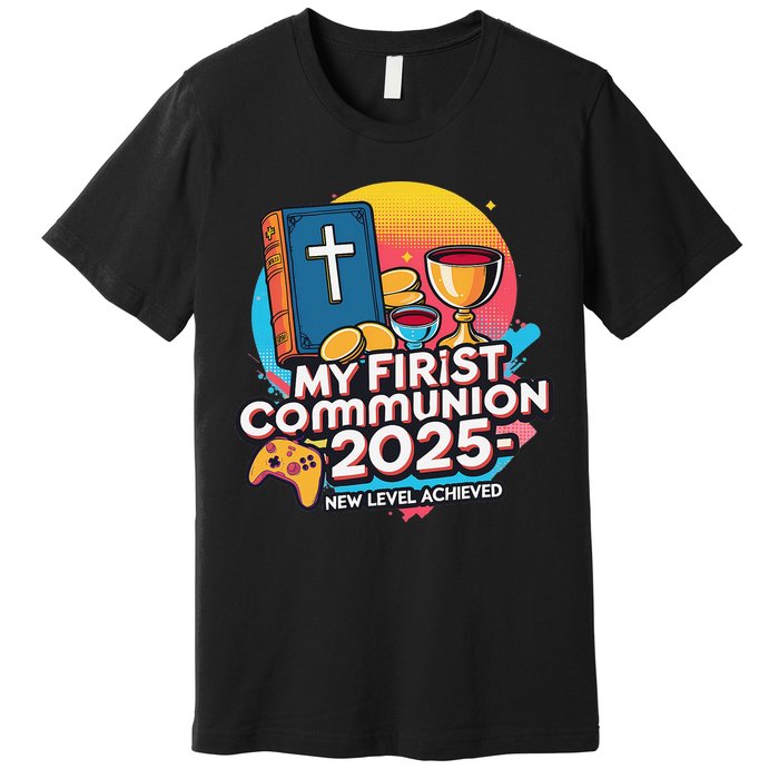 My 1st First Communion 2025 Video Game Controller Premium T-Shirt