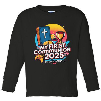 My 1st First Communion 2025 Video Game Controller Toddler Long Sleeve Shirt