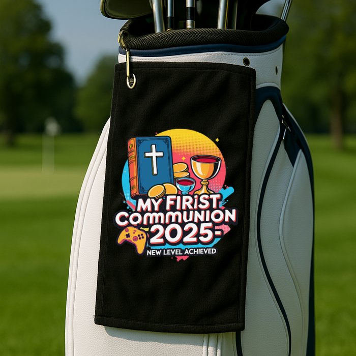 My 1st First Communion 2025 Video Game Controller Golf Towel