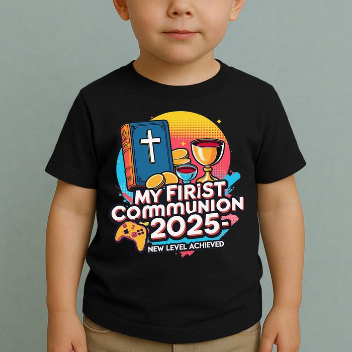 My 1st First Communion 2025 Video Game Controller Toddler T-Shirt