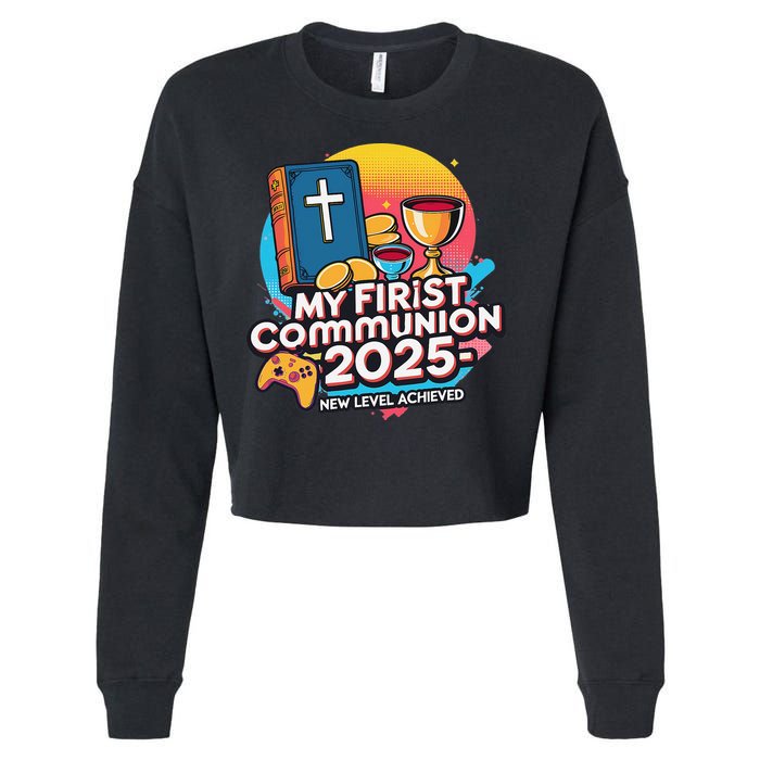 My 1st First Communion 2025 Video Game Controller Cropped Pullover Crew