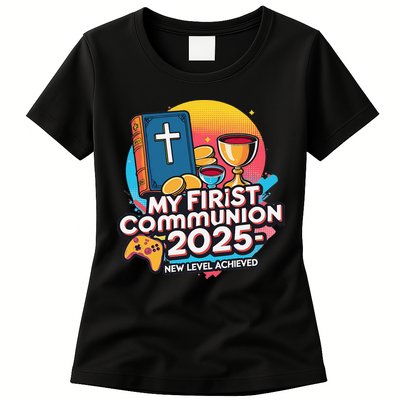 My 1st First Communion 2025 Video Game Controller Womens T-Shirt